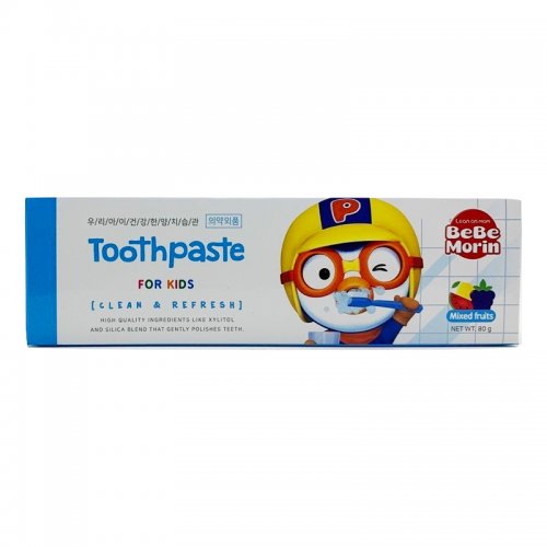 Pororo Toothpaste (Mixed Fruits) 80g  - 無添加劑兒童牙膏 (綜合水果香...