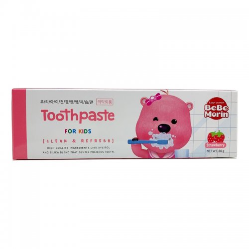 Pororo Toothpaste (Strawberry) 80g - 無添加劑兒童牙膏 (草莓香味) 80...