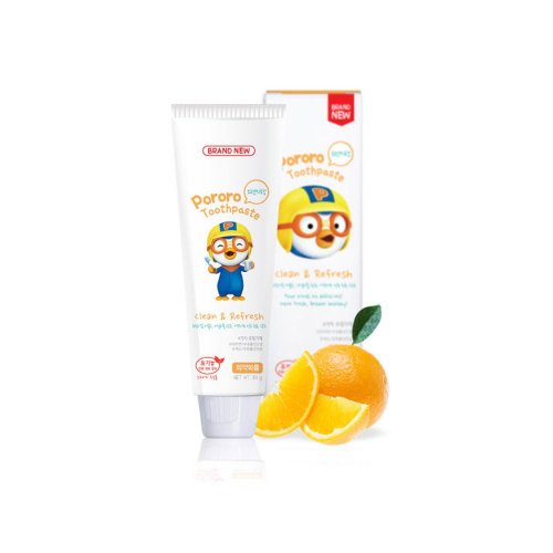 Pororo Toothpaste (Orange) 90g - 無添加劑兒童牙膏 (清新橙味) 90g...
