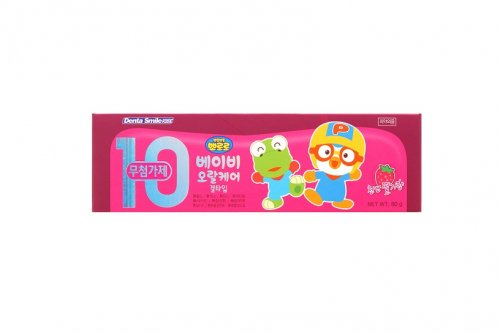 Pororo Baby Toothpaste (Strawberry) 80g - 無添加劑嬰幼兒牙膏 (天然...