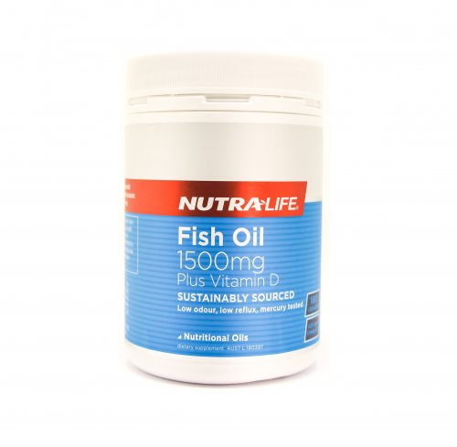 Nutralife Fish Oil 1500mg Plus Vitamin D (180's) 紐樂深海魚油...